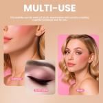 JUYANGYAN 10 Colors Blush Palette for Cheeks, Lightweight Matte Finish Blush Powder for Face, Buildable Facial Makeup Palette