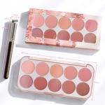 JUYANGYAN 10 Colors Blush Palette for Cheeks, Lightweight Matte Finish Blush Powder for Face, Buildable Facial Makeup Palette