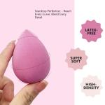 Makeup Sponge Set 6 Pack Pink, Beauty Blender for Foundation, Powder, Liquid & Cream, Soft Latex-Free Reusable Cosmetic Sponges, Flawless Face Applicator for Women