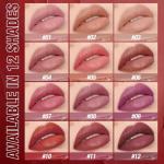 Jolilab 12Pcs Velvet Matte Lipstick Nude Matte Soft Dark Color Stick High Pigmented Long-Lasting Waterproof Lip Stick Lip Balm Beauty Cosmetics Gift for Girls and Women(01#-12#)