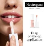 Neutrogena Hydro Boost Tinted Lip Oil with Hyaluronic Acid, Designed to Hydrate & Nourish While Providing a Luxurious Pop of Color for Fuller-Looking Lips, Light Pink, .2 fl. oz