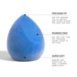 JUNO & Co. Microfiber Makeup Sponge, Dual Layer Technology for Full Coverage Flawless Makeup Blender for Foundation, Powder and Cream (Velvet Style and Blue Color)