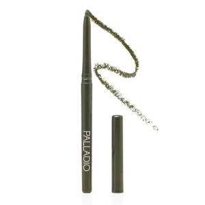 Palladio Retractable Waterproof Eyeliner, Richly Pigmented Color and Creamy, Slip Twist Up Pencil Eye Liner, Smudge Proof Long Lasting Application, All Day Wear, No Sharpener Required, Olive