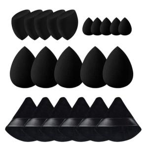 21 pcs Black Beauty Blender Makeup Sponge Bulk:Blender Sponges 21 Pcs for Liquid, Cream, and Powder, Multi-colored Pink make up sponges for foundation