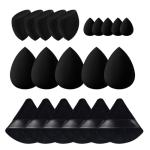 21 pcs Black Beauty Blender Makeup Sponge Bulk:Blender Sponges 21 Pcs for Liquid, Cream, and Powder, Multi-colored Pink make up sponges for foundation