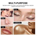 2-Pack Long-Lasting Waterproof Eye Shadow Stick & Eyeliner Pencil - Glittering Brightener for Stunning Highlights