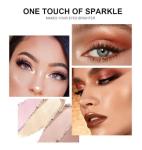 2-Pack Long-Lasting Waterproof Eye Shadow Stick & Eyeliner Pencil - Glittering Brightener for Stunning Highlights