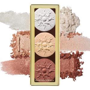 Physicians Formula Bronze Booster Highlight & Contour Palette with Brush, Blendable & Buildable Finish - Shimmer Glow