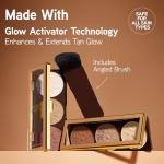 Physicians Formula Bronze Booster Highlight & Contour Palette with Brush, Blendable & Buildable Finish - Shimmer Glow