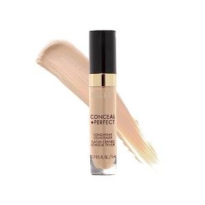 Milani Conceal + Perfect Longwear Concealer Full Coverage Infused with Hyaluronic Acid & Vitamin E, Cover Dark Circles, Blemishes & Skin Imperfections for Long-Lasting Wear - Light Beige