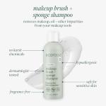 EcoTools Makeup Brush + Sponge Shampoo Cleanser, Deep Clean, Sulfate-Free, Fragrance-Free Brush Cleaner for Makeup Sponges & Tools, Vegan & Cruelty-Free, 8 fl. oz