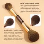 MAANGE 8 PCS Makeup Brush Set Double-end Makeup Brushes Foundationfor Blending Liquid Powder Concealer Contour Eyeshadow Blush Double Sided Brushes Set (Coffee Gold)