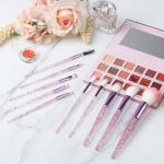 10 PCS Glitter Crystal Makeup Brush Set Cute Makeup Brushes Bling Professional Concealer Eye Shadow Eyeliner Blush Lip Blending Synthetic Brushes Tools Kit Face Cosmetics Blending Brushes for Women