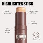 Highlighter Stick, Sheer Glow Cream Highlighter for Natural Radiant Skin, Blendable & Buildable Color, Non Caking, Long Lasting, SweatProof & Cruelty-Free, For All Skin Tones (01 Pearl Shimmer)
