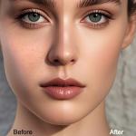 Real Perfection Makeup Sponge Set Blender Sponges, Latex-Free Beauty Makeup Sponges 7 pcs with 1 Travel Container Case for Blending Foundation Liquid Cream and Powder (Beige)