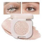 FeiCuiYun Glitter Shimmer Sparkle Eye Shadow Palette Makeup for Older Women, Pearl White Silver Glitter Shimmer Metallic Holographic Iridescent Cream Iridescent Single Monochrome Eyeshadow Makeup, 11