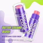 Glam Code Makeup Blush Stick Duo - Butter Creamy Blush with Natural Flush Finish, Multi-stick for Cheek + Lip, Hydrating Buildable & Long-Wearing Formula for All Day Wear, Vegan & Cruelty-Free - 03#
