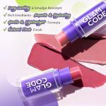 Glam Code Makeup Blush Stick Duo - Butter Creamy Blush with Natural Flush Finish, Multi-stick for Cheek + Lip, Hydrating Buildable & Long-Wearing Formula for All Day Wear, Vegan & Cruelty-Free - 03#