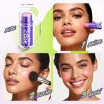 Glam Code Makeup Blush Stick Duo - Butter Creamy Blush with Natural Flush Finish, Multi-stick for Cheek + Lip, Hydrating Buildable & Long-Wearing Formula for All Day Wear, Vegan & Cruelty-Free - 03#