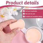 2 Pcs Foundation Sponge, Round Makeup Sponges for Foundation, Beauty Blender for All Skin Types, Powder Puff for Flawless Application, Wet and Dry Dual Use