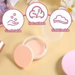 2 Pcs Foundation Sponge, Round Makeup Sponges for Foundation, Beauty Blender for All Skin Types, Powder Puff for Flawless Application, Wet and Dry Dual Use