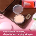 2 Pcs Foundation Sponge, Round Makeup Sponges for Foundation, Beauty Blender for All Skin Types, Powder Puff for Flawless Application, Wet and Dry Dual Use