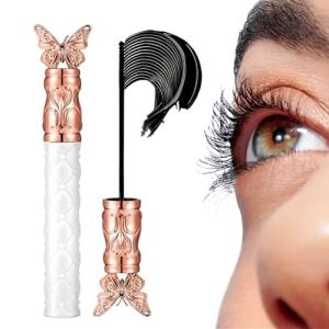 Mascara, 2026 New Waterproof Curling and Long-Lasting Mascara for Everyday Wear, Fine Brush Black Mascaras for Smudge-Proof, Sweat-proof, Non-smudged (1 PCS)