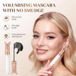 Mascara, 2026 New Waterproof Curling and Long-Lasting Mascara for Everyday Wear, Fine Brush Black Mascaras for Smudge-Proof, Sweat-proof, Non-smudged (1 PCS)