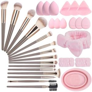 Makeup Brush Set 31 Pcs Make up Tool Set - Premium Synthetic Makeup Brush Kit Foundation Powder Concealers Eye Blush Make Up Brush Kit