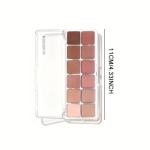 MooGlamor 12 Color Eye Shadow Palette Matte Shimmer Eyeshadow Palette with 8 Soft Brushes Blendable Eye Shadow for Women Makeup Palette