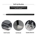 100 Pcs Disposable Makeup Lip Brushes PYO Cookie Paint Brushes Nail Polish Brushes Cosmetic Lip Brush Wands mini paint brushes for cookies (Black)