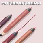 Vingtank Shadow Liner 2-in-1 Eyeliner Eyeshadow, Shadow Liner Duo Plum, Smudge-Proof Plum Eyeshadow Stick, Long-Lasting & Smudge-Proof Wear, Smooth, Easy to Color