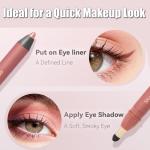 Vingtank Shadow Liner 2-in-1 Eyeliner Eyeshadow, Shadow Liner Duo Plum, Smudge-Proof Plum Eyeshadow Stick, Long-Lasting & Smudge-Proof Wear, Smooth, Easy to Color