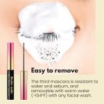 Heroine Make by KissMe Mini Mascara Black, Waterproof Mascara Volume and Length with Ultra-Fine Brush for Precise Application, Hypoallergenic & Long-Lasting, Smudge-Proof Lashes, Made in Japan 1 EA