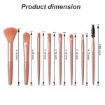 Makeup Brushes,Makeup Brush Set, 8 PCS Travel Make Up Brush Kit Mini,Cosmetic Brushes for Face Foundation Blush Eye Shadow (Pink)