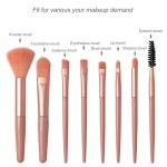 Makeup Brushes,Makeup Brush Set, 8 PCS Travel Make Up Brush Kit Mini,Cosmetic Brushes for Face Foundation Blush Eye Shadow (Pink)