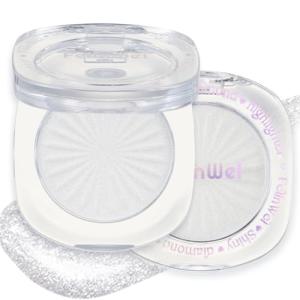 FelinWel Highlighter Palette, Shimmer Illuminator, Long Lasting Natural Glow Powder for Face & Body, Smooth Buildable Highlighter Makeup，Diamond Glow