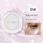 FelinWel Highlighter Palette, Shimmer Illuminator, Long Lasting Natural Glow Powder for Face & Body, Smooth Buildable Highlighter Makeup，Diamond Glow