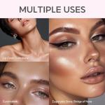 FelinWel Highlighter Palette, Shimmer Illuminator, Long Lasting Natural Glow Powder for Face & Body, Smooth Buildable Highlighter Makeup，Diamond Glow