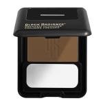 Black Radiance Pressed Powder, Pigment-Rich Matte Finish for Light Skin Tones, Oil-Absorbing Compact with Mirror & Sponge - Golden Almond