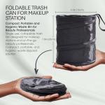 OrKo Disposable Makeup Applicator Kit with Spatulas, Lip Applicators, Eyeliner Brushes, Sponge, Eye Brow & Mascara Brush Includes Portable Collapsible Trash Bin Ideal for Makeup Artist - (104 Pcs)