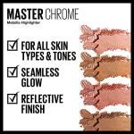 Maybelline New York Facestudio Master Chrome Metallic Highlighter Makeup, Molten Peach, 0.19 Ounce