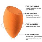 Makeup Sponges set for Dry & Wet Use - Foundation Blending Sponge for Concealer Blush Powder, Multi-color Blender Sponges (4pcs - Multi-colored A) (4pcs Multi-colored Purple)