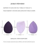 Makeup Sponges set for Dry & Wet Use - Foundation Blending Sponge for Concealer Blush Powder, Multi-color Blender Sponges (4pcs - Multi-colored A) (4pcs Multi-colored Purple)