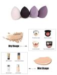 Makeup Sponges set for Dry & Wet Use - Foundation Blending Sponge for Concealer Blush Powder, Multi-color Blender Sponges (4pcs - Multi-colored A) (4pcs Multi-colored Purple)