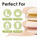 COOL-ANGLE 5Pcs Makeup Sponge For Foundation Concealer And Powder, Latex Free Blender Sponge For Natural And Easy Makeup Soft Long-lasting And Beginner-friendly, Green, Medium