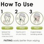 COOL-ANGLE 5Pcs Makeup Sponge For Foundation Concealer And Powder, Latex Free Blender Sponge For Natural And Easy Makeup Soft Long-lasting And Beginner-friendly, Green, Medium