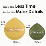 COOL-ANGLE 5Pcs Makeup Sponge For Foundation Concealer And Powder, Latex Free Blender Sponge For Natural And Easy Makeup Soft Long-lasting And Beginner-friendly, Green, Medium
