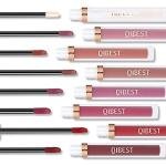 QiBest 7Pcs Matte Liquid Lipstick + 1Pcs Lip Plumper Makeup Set Kit, Pigmented Long Lasting Lip Gloss Set, Velvet Waterproof Halloween Lip Makeup Valentine's Gift Sets for Girls and Women
