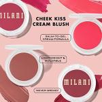 Milani Blush Makeup – Cheek Kiss Cream Blush for Cheeks, Buildable Cream-to-Gel Blusher & Lip Tint, Dewy Natural Color, Hydrating - Nude Kiss